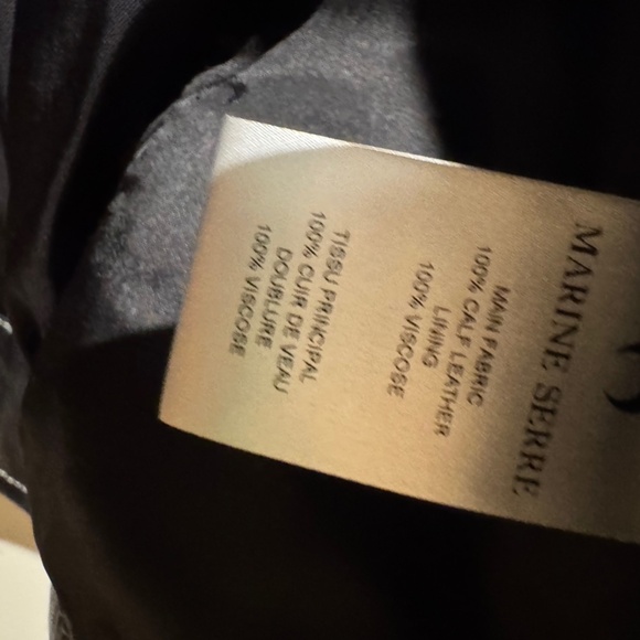 Marine Serre Embossed Leather Cropped Jacket - Picture 11 of 14